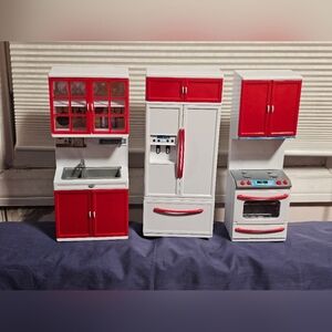 Liberty Imports Gourmet Red Modern Kitchen Toy Playset